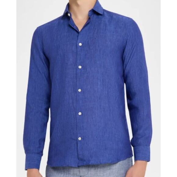 Frescobol Carioca Linen Casual Button Down Shirt Men's Sz. L - Picture 1 of 7